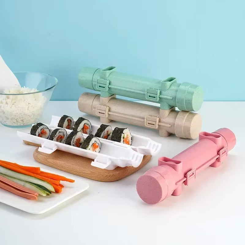 Kitchen Bento Accessories Cylinder Sushi Mold Quick Sushi Bazooka Japanese Rolled Rice Meat Mold Rice Ball Mold Sushi Tools